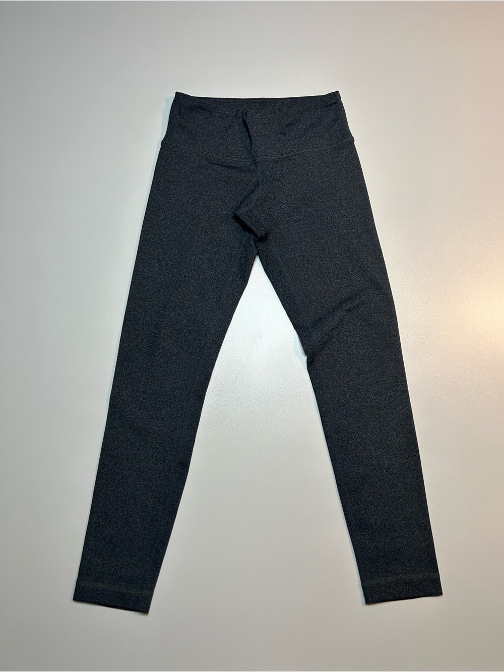 Lululemon Wunder Under High Rise Leggings Heathered Black Gray Space Dye
